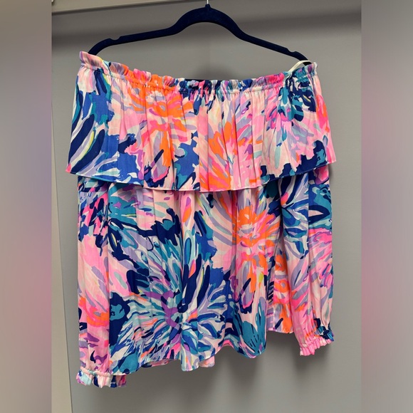 Lilly Pulitzer Dee Top, Multi Off Tropic, M, EUC - Picture 4 of 6